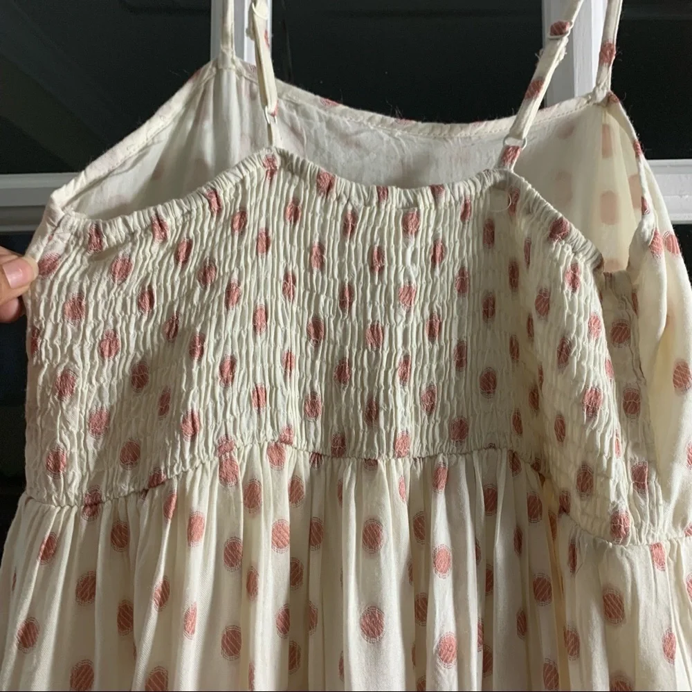Sim & Sam Polka dot dress mini Dress size Small Pink and off white